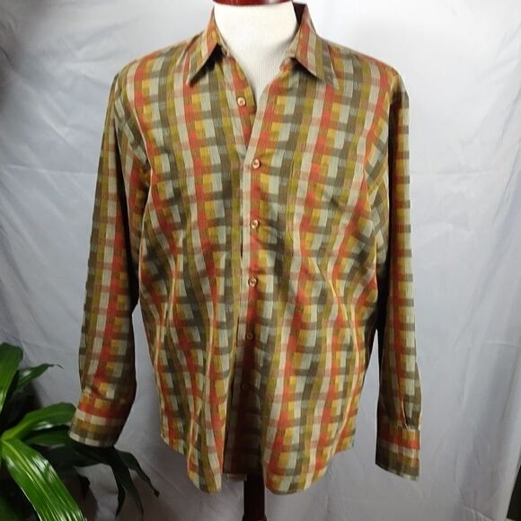 Norm Thompson Fall Color Check Shirt - Picture 6 of 6